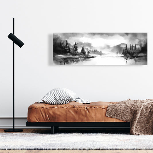 By the Lake Landscape Canvas | Contemporary Bedroom Decor