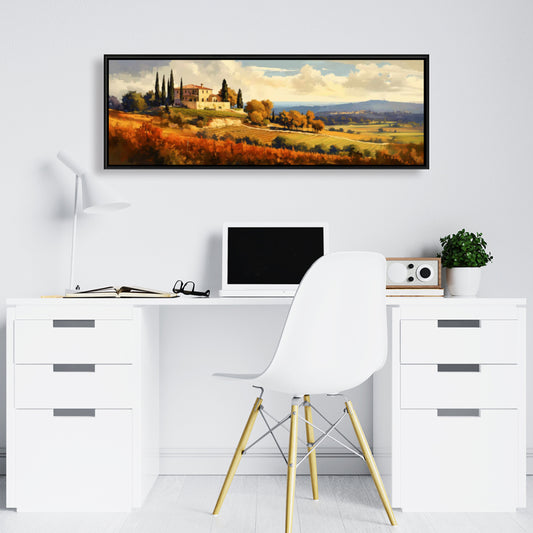 On the Hill Trees Landscapes Framed Canvas - Home Decor Art