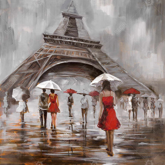 Toile de paysage urbain contemporain | Près de la tour Eiffel