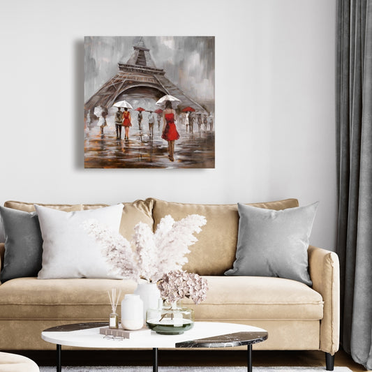 Bedroom Brown Canvas - Near the Eiffel Tower Decor
