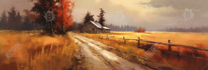 Rain Approaching Brown Trees Framed Canvas - Home Decor