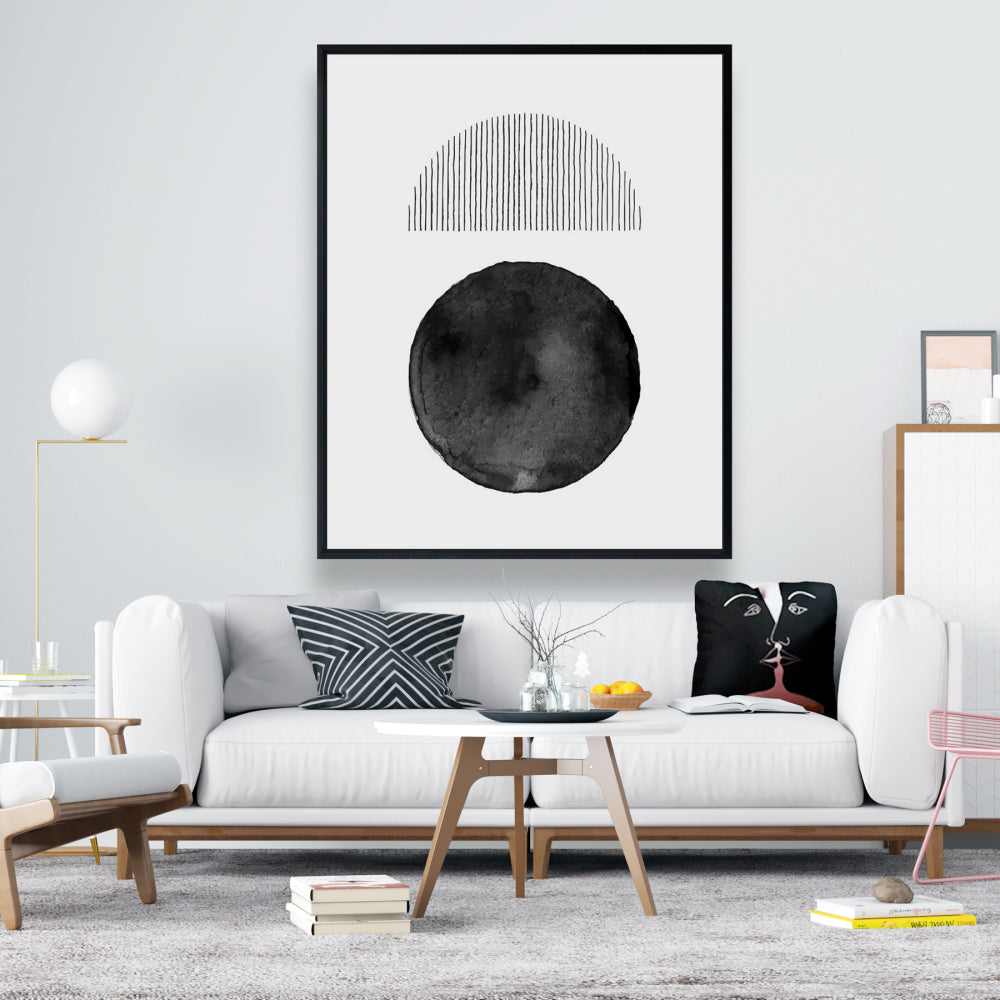 Decomposed Framed Canvas | Patterns Shapes Bedroom Decor