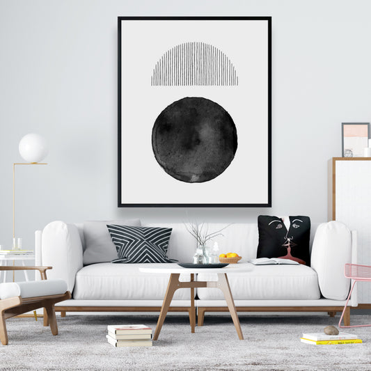 Decomposed Framed Canvas | Patterns Shapes Bedroom Decor
