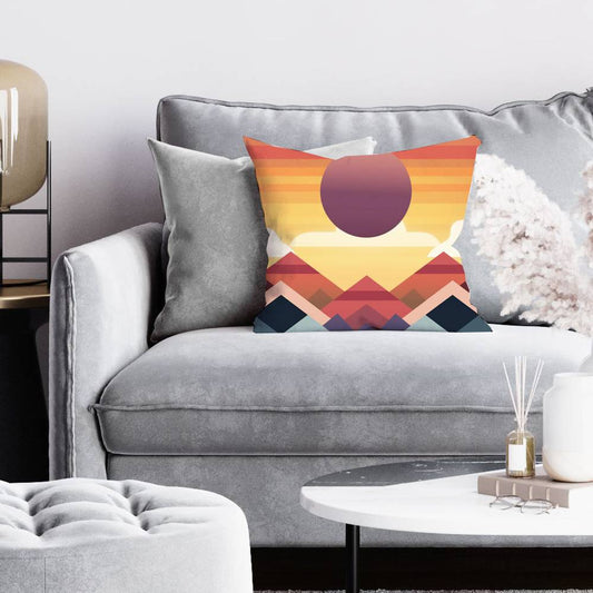Peace Mountain Bedroom Minimalist Shapes Pillow - Home Decor