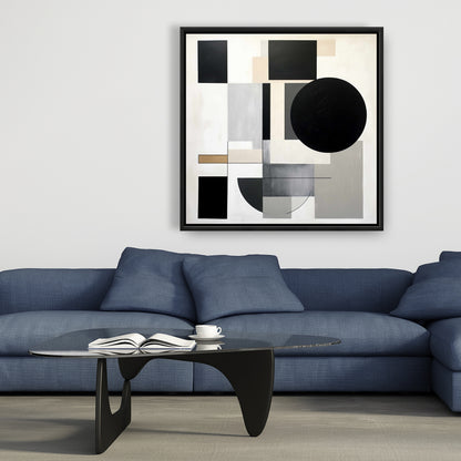 Minimalist Shapes Patterns Framed Canvas | Home Decor Art