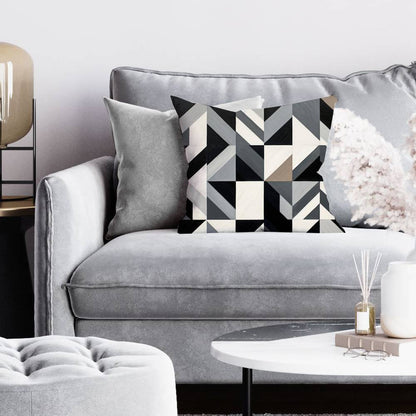 Minimalist Grid Bedroom Pillow | Modern Home Decor Accent