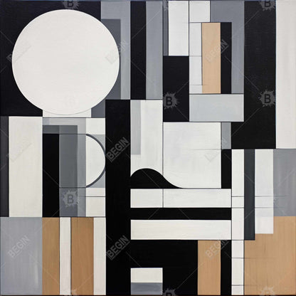 Toile encadrée minimaliste et abstraite - Décoration d'intérieur moderne