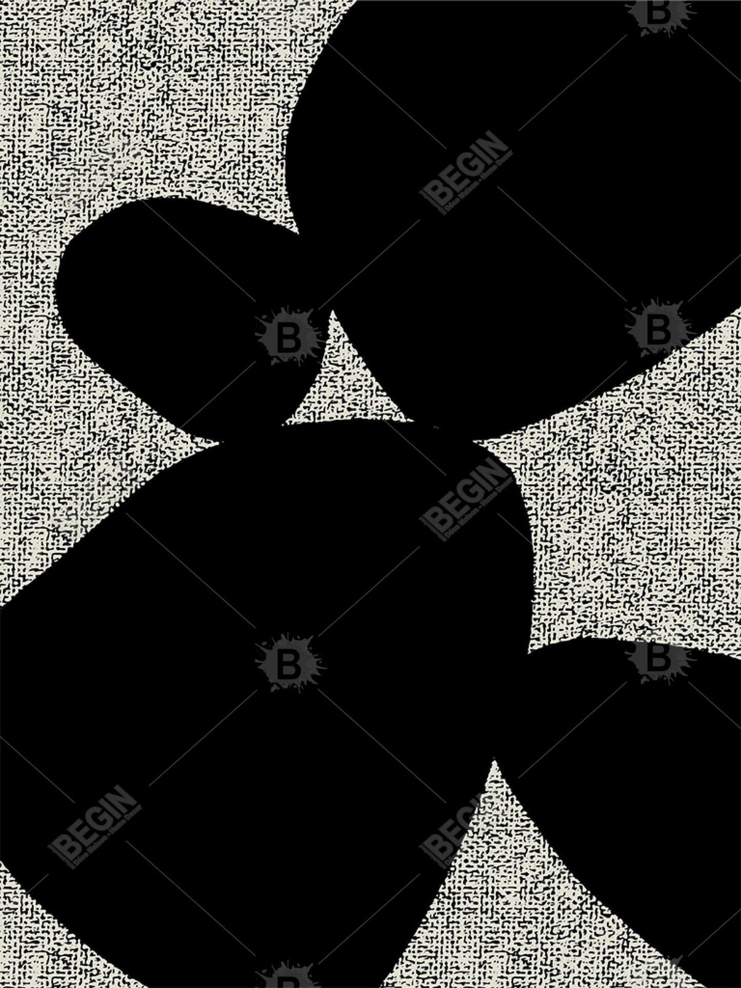 Toile blanche à motifs pour chambre à coucher | Décoration murale