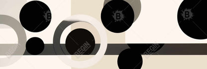 Toile encadrée blanche minimaliste aux formes groupées | Décoration d'intérieur