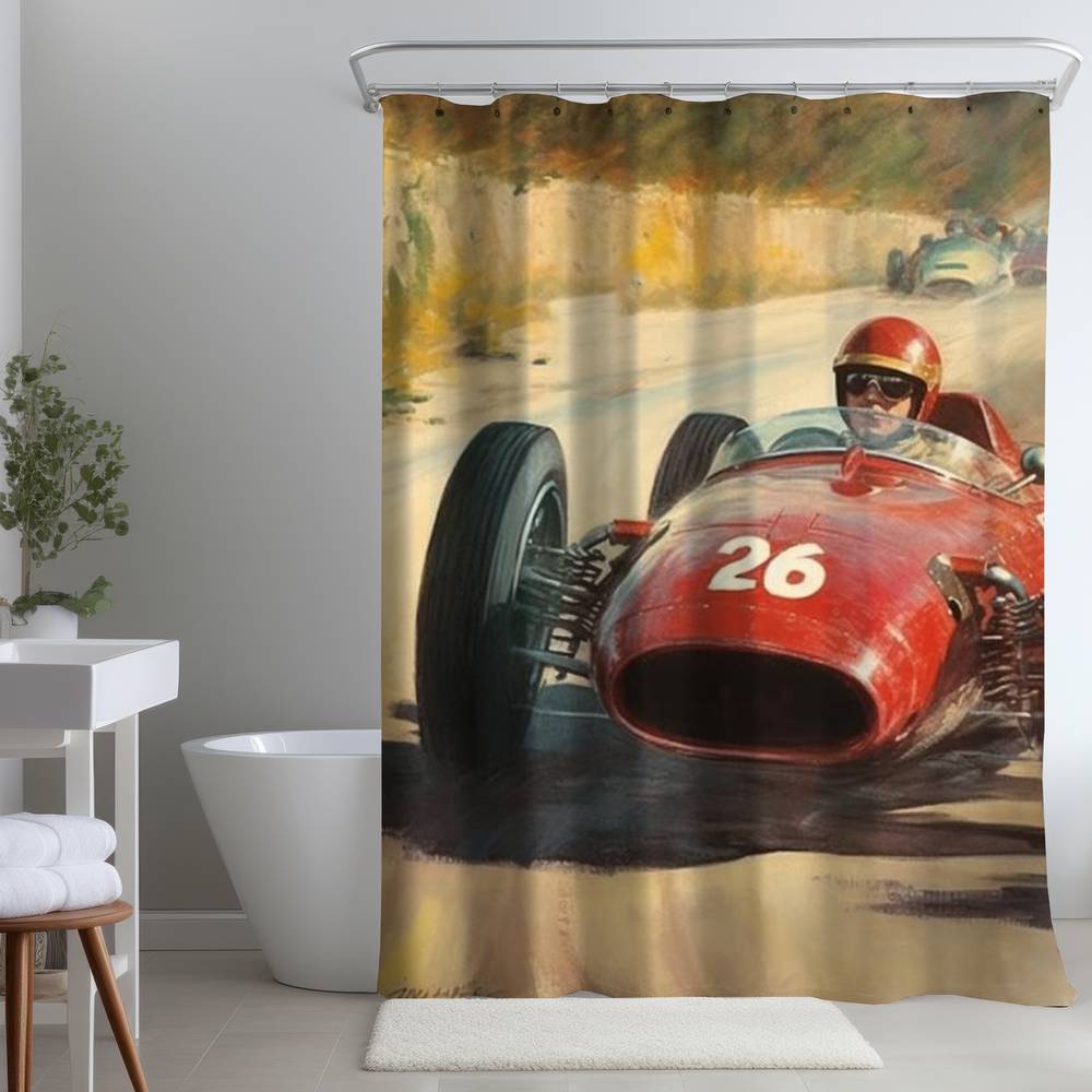 Number 26 Brown Shower Curtain | Livingroom Hobbies Decor