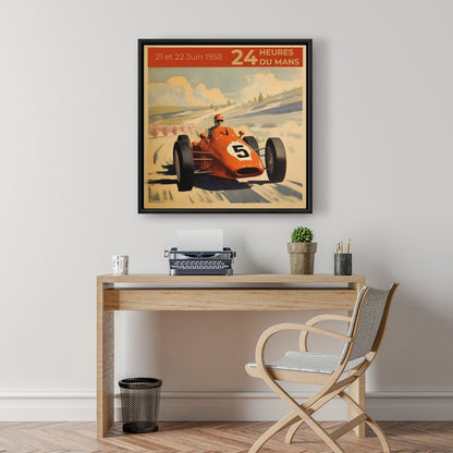 Contemporary Transportation Yellow Framed Canvas - Number 5