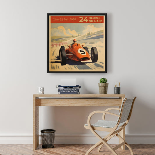 Contemporary Transportation Yellow Framed Canvas - Number 5