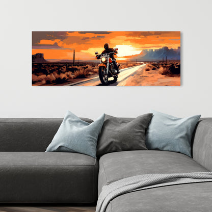 Biker Life White Transportation Canvas - Home Decor Bedroom