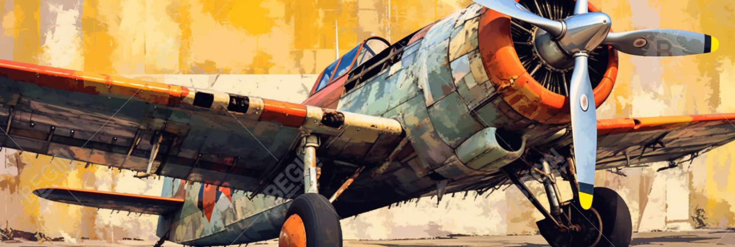 Loisirs en transport sur toile bleue - Décoration d'intérieur pour startups