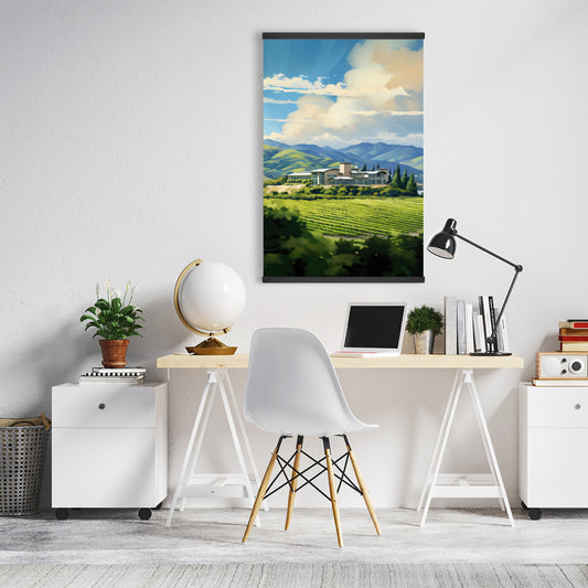Peaceful Day Magnetic Stick Canvas | Contemporary Trees Decor