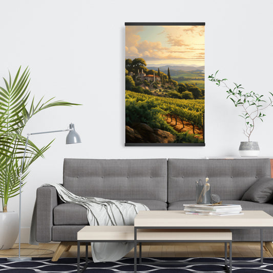 Calm Dusk Green Magnetic Stick Canvas | Bedroom Wall Decor
