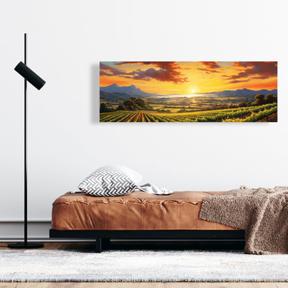 Time to Sleep Green Landscapes Bedroom Canvas | Home Decor
