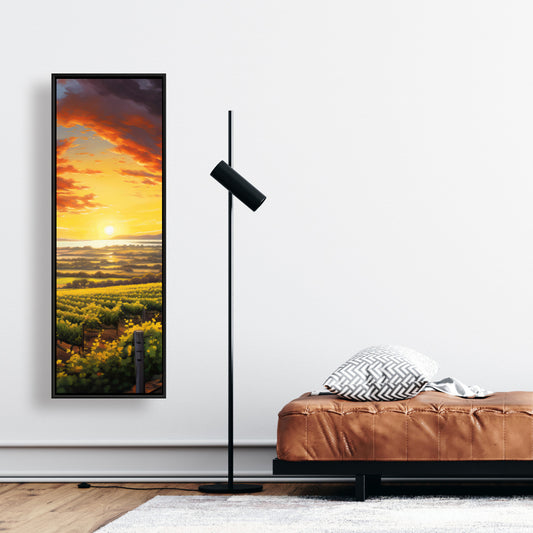 Toile encadrée « Heure de dormir » avec paysage et arbres verts | Décoration d'intérieur