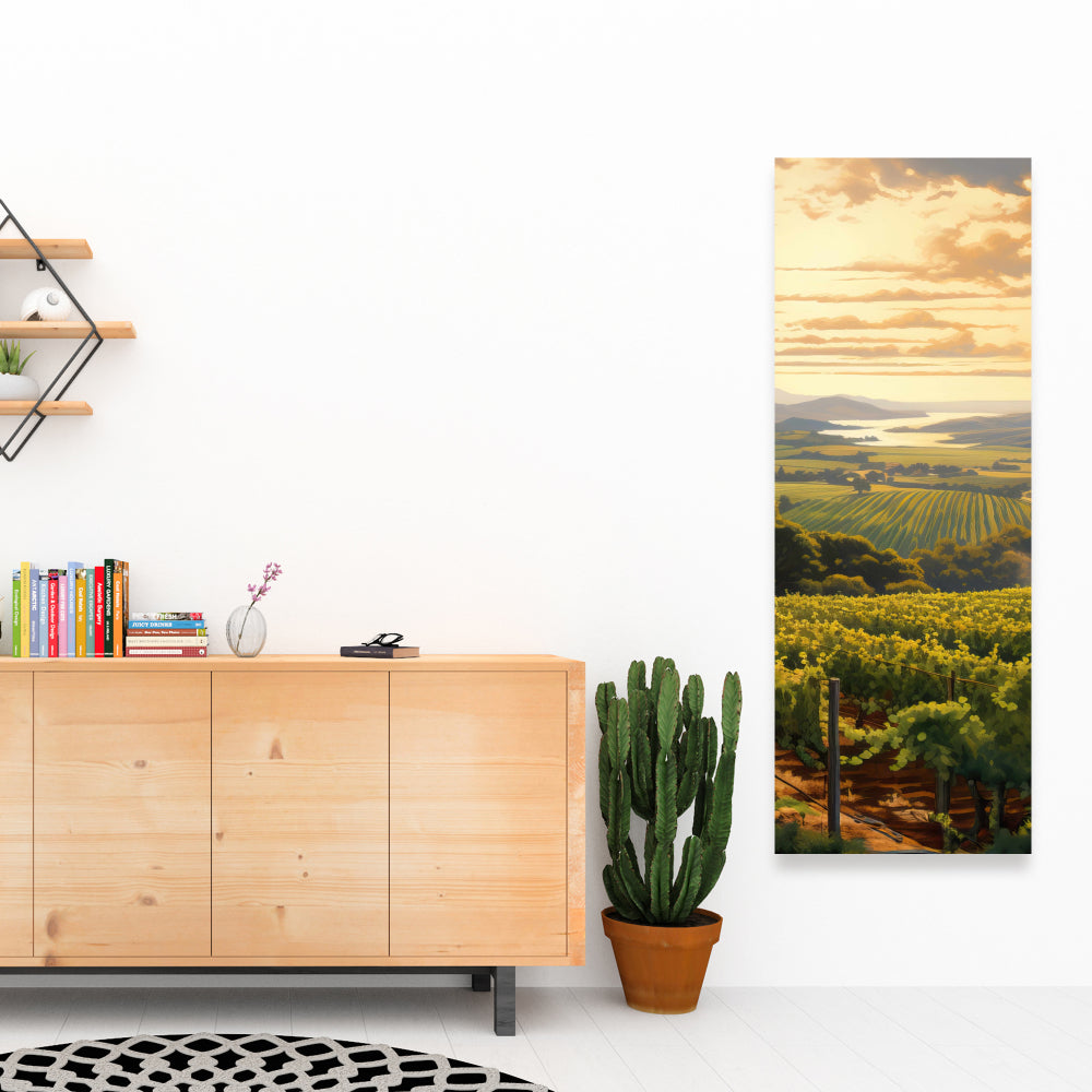 Calm Dusk - Contemporary Green Canvas for Modern Bedroom Decor