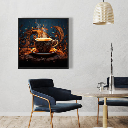 Café transe – Toile bleue minimaliste | Décoration d'intérieur