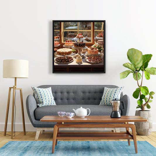 Toile de cuisine contemporaine blanche « Feast » | Décoration d'intérieur