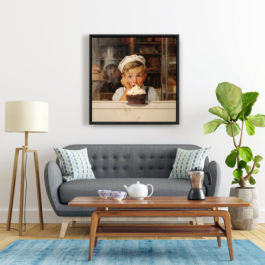 La plus belle toile de cupcakes | Décoration de chambre gastronomique - Art moderne