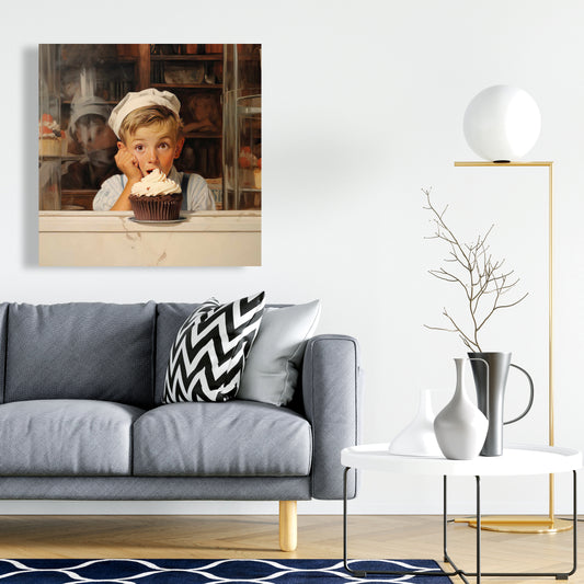 The Best Cupcake Canvas | Contemporary White Wall Art Decor