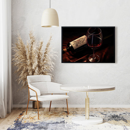 Décoration sur toile encadrée blanche de gastronomie contemporaine distinguée