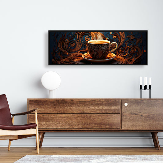 Café transe – Toile bleue minimaliste | Décoration d'intérieur
