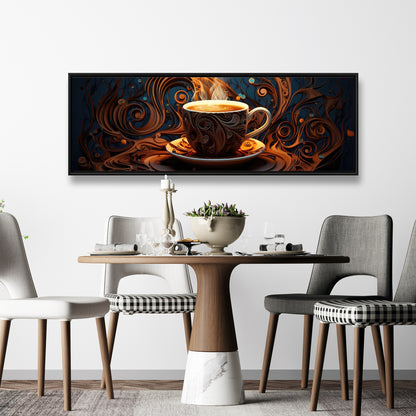 Café transe – Toile bleue minimaliste | Décoration d'intérieur