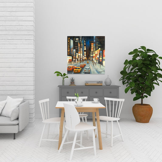 Bedroom Blue Canvas - View on Times Square | Home Decor Art