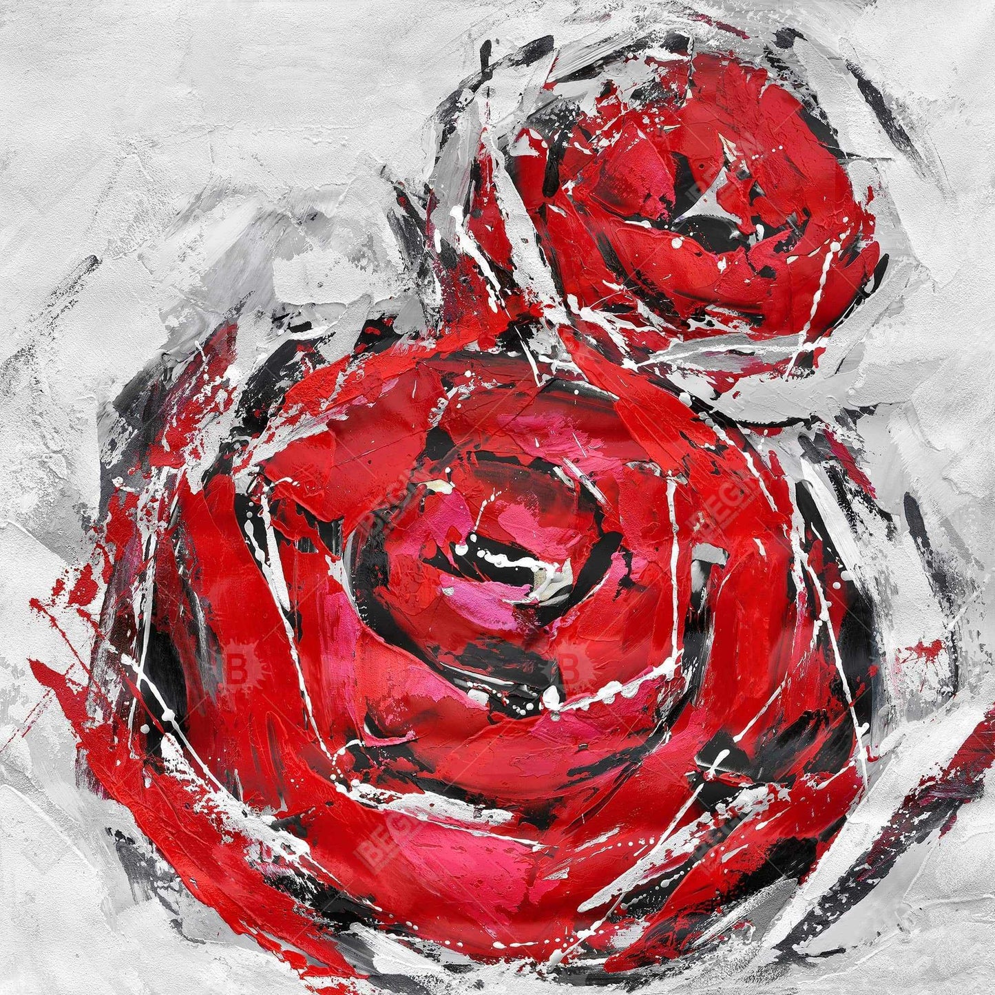 Abstract Red Roses Canvas | Floral & Botanical Home Decor