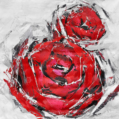 Abstract Red Roses Canvas | Floral & Botanical Home Decor