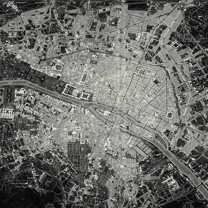 Airplane Satellite View Canvas | Industrial Man Cave Decor