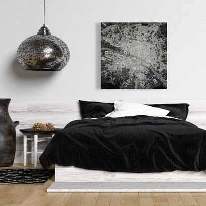 Airplane Satellite View Canvas | Industrial Man Cave Decor