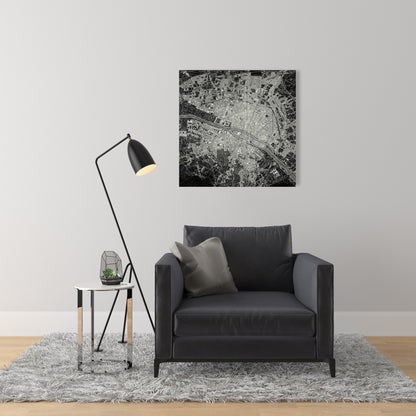 Airplane Satellite View Canvas | Industrial Man Cave Decor