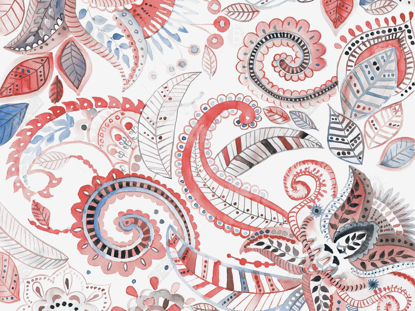 Paisley pattern - 14"x18" Braided Polyester Placemat