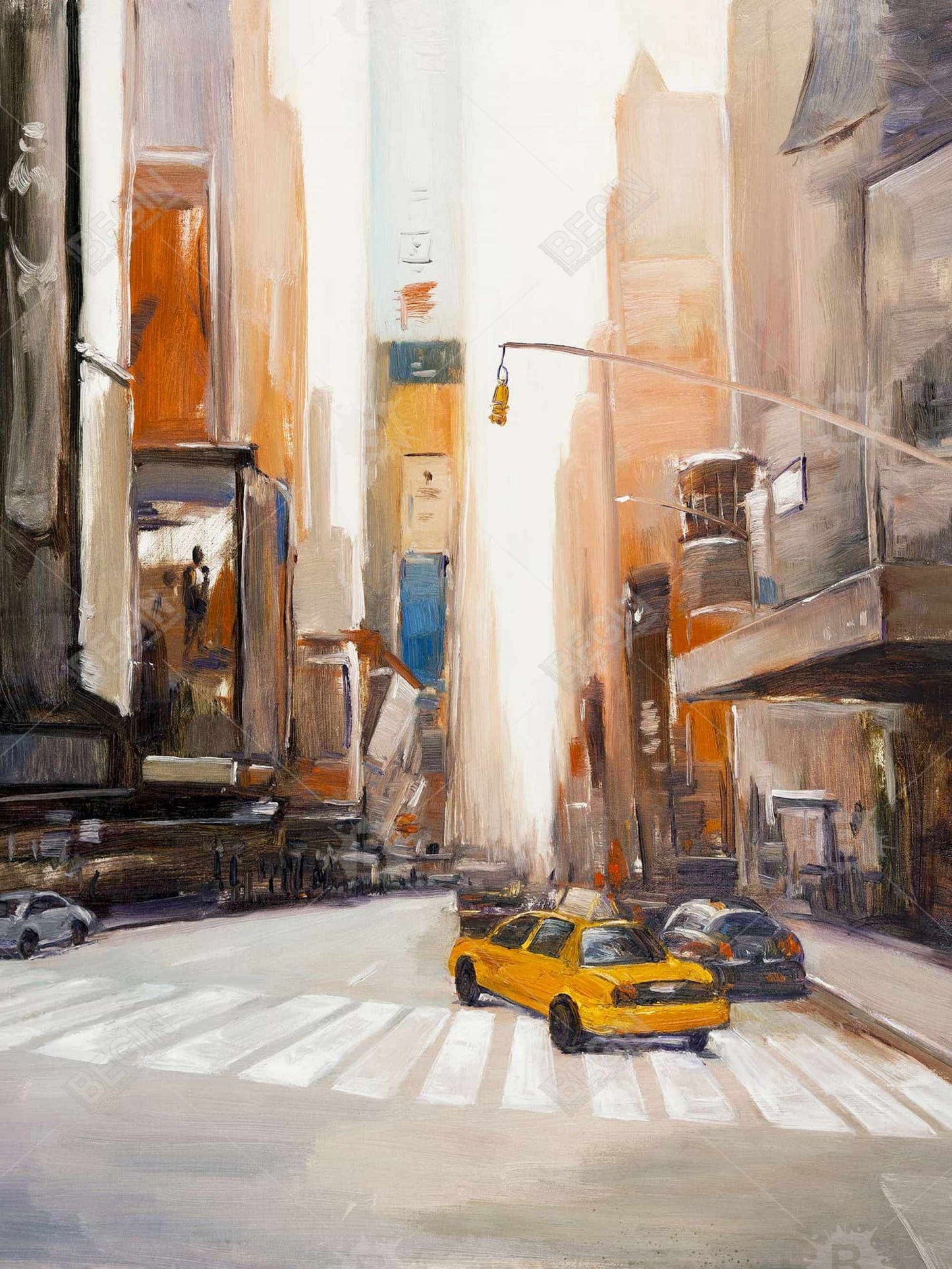 Modern New York City Center Canvas | Bedroom Wall Art Decor