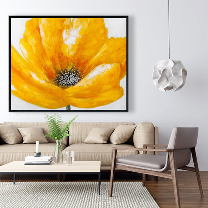 Beautiful Yellow Flower Canvas | Botanical Home Decor Art