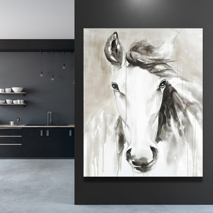 Beautiful Abstract Horse Canvas - Minimalist Bedroom Decor