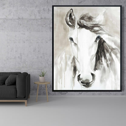 Beautiful Abstract Horse Canvas | Minimalist Bedroom Decor