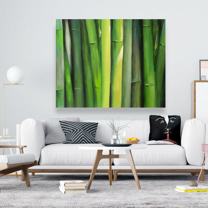 Toile de bambou – Décoration de chambre botanique | Art floral