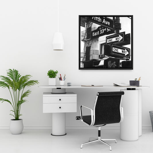 Toile encadrée avec panneaux de New York | Décoration murale