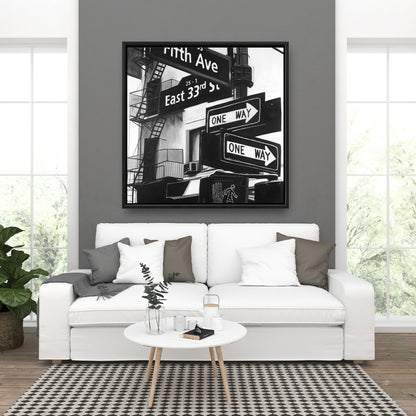 Toile encadrée avec panneaux de New York | Décoration murale