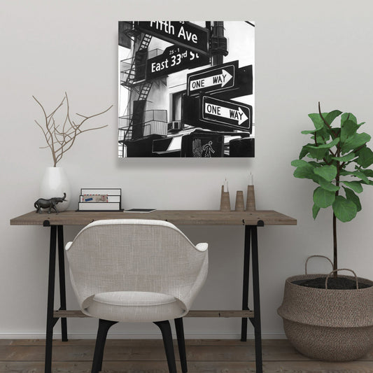 Toiles de panneaux de New York | Décoration d'intérieur | Villes blanches