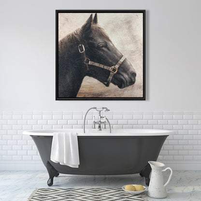 Gallopin the Brown Horse Canvas | Farm Animal Decor | Bedroom