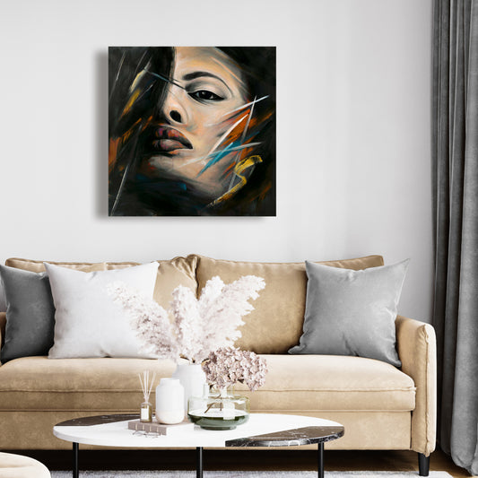 Abstract Woman Portrait Canvas - Beauty Bedroom Home Decor