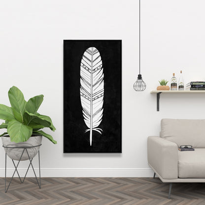 Bohemian Bedroom Animals Canvas | Native American Feather Decor