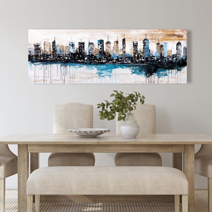 Building Bedroom Cities Canvas - Buildings on the Horizon Decor