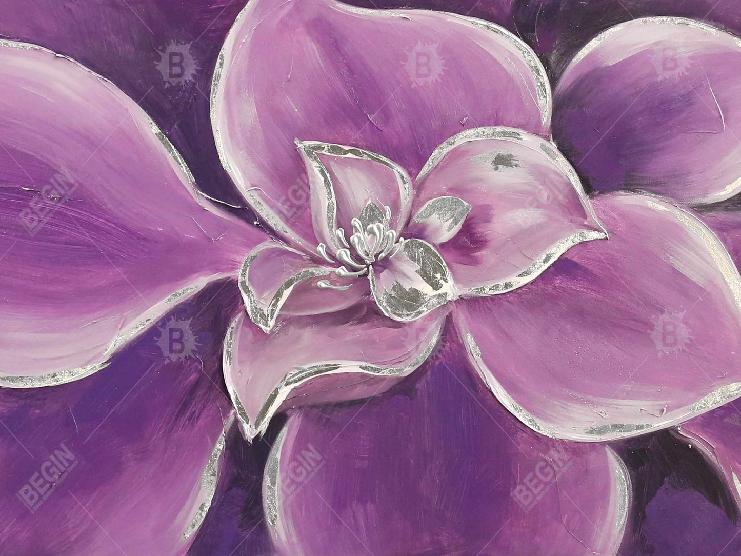 Purple flower closeup - 14"x18" Braided Polyester Placemat